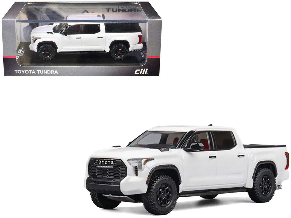 Toyota Tundra Pickup Truck White 1/64 Diecast Model Car by CM Model  free shipping USA