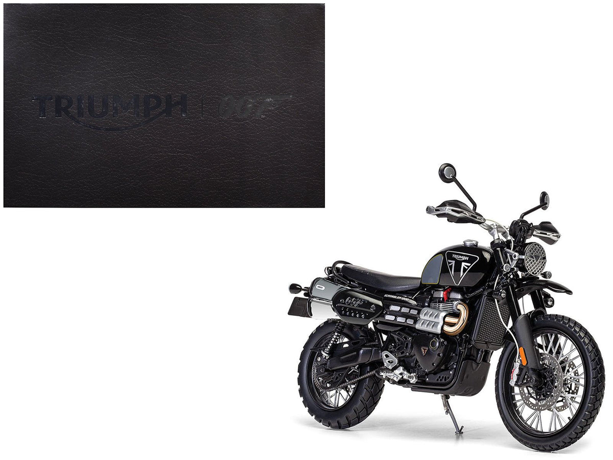 Triumph Scrambler 1200 "Bond Edition" Motorcycle Black 007 James Bond "No Time to Die" (2021) Movie 1/12 Diecast Model by Corgi  free shipping USA