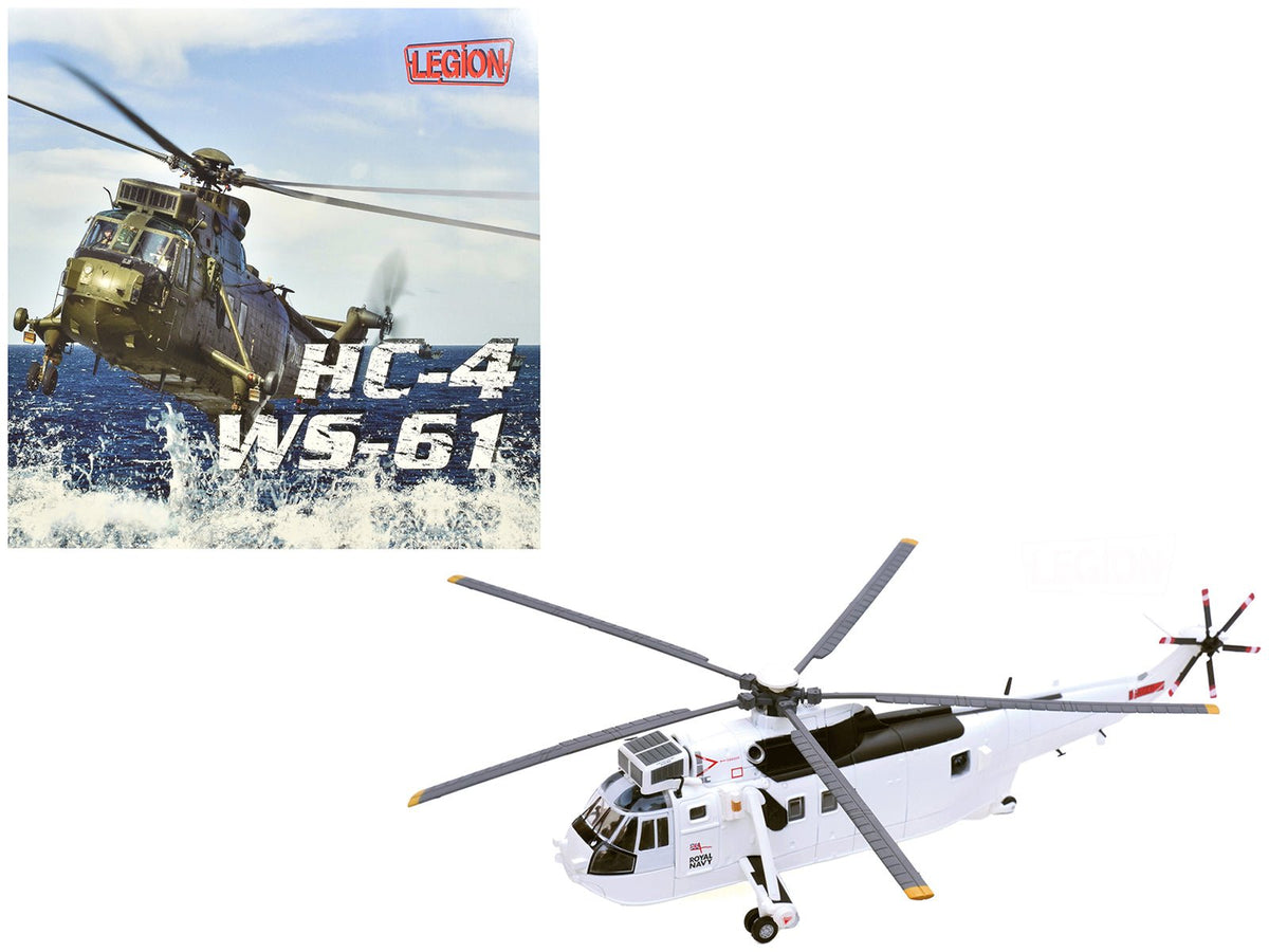 Westland Sea King HC.4 Helicopter "White Livery 845 Naval Air Squadron United Nations Protection Force Bosnia/Croatia" (1995) British Royal Navy 1/72 Diecast Model by Legion  free shipping USA